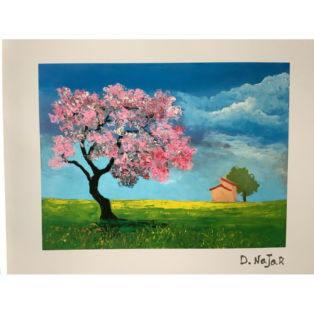 David Najar, Rural Home, Lithograpgh w/spot varnish, Signed in lower right. NWT